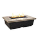 American Fyre Designs Contempo 54" Reclaimed Wood Rectangular Gas Fire Pit Table Silver Pine