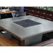 American Fyre Designs Cosmopolitan 36" Concrete Square Gas Fire Pit Table in Restaurant