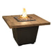 American Fyre Designs Cosmopolitan 36" Reclaimed Wood Square Gas Fire Pit Table