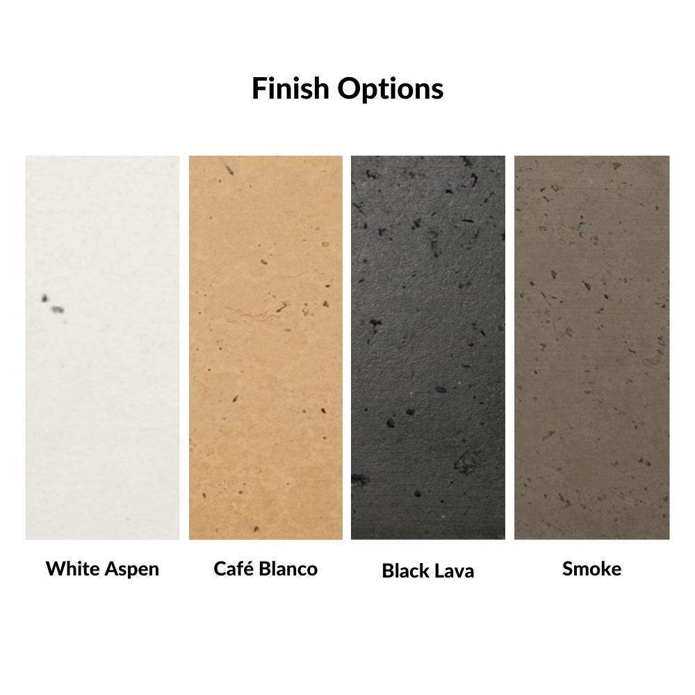 Color options for American Fyre Designs GFRC Rain Vent Cap for Gas Fireplaces
