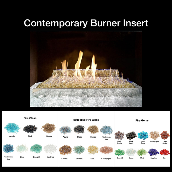 Fire Glass Burner - close-up view