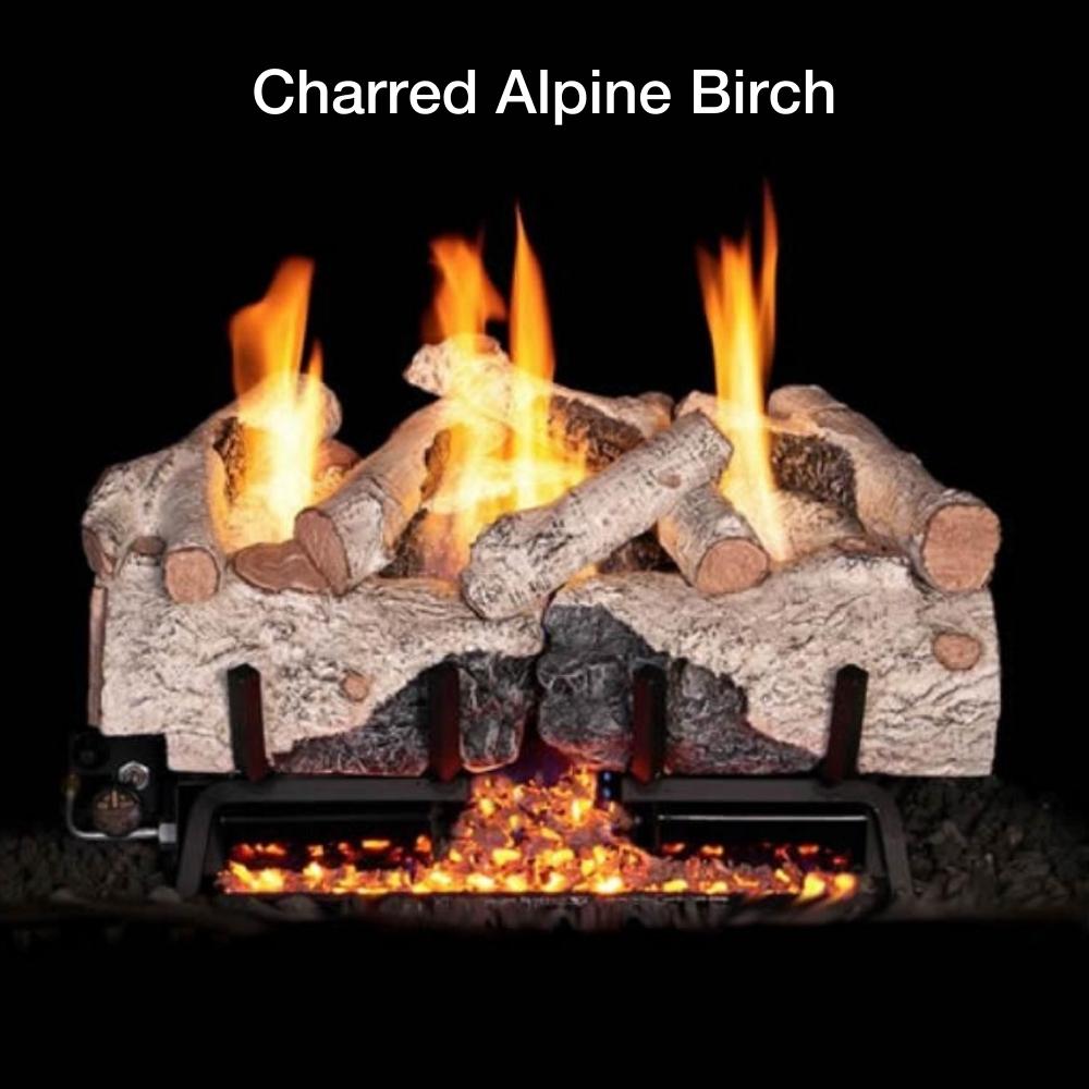 Charred Alpine Birch Gas Log Insert