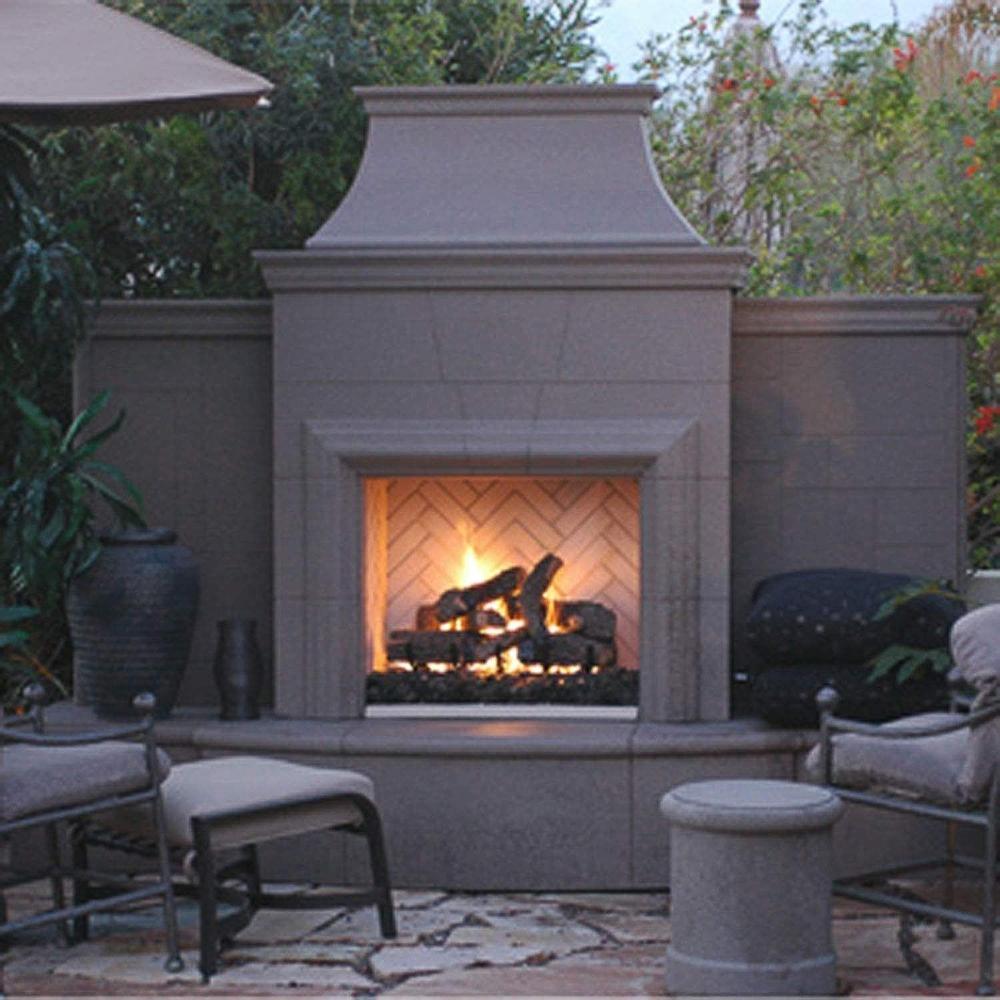 American Fyre Designs Grand Petite Cordova 127" Free Standing Outdoor Gas Fireplace Lifestyle