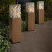 American Fyre Designs Nest 66-Inch Tall Outdoor Gas Fire Lantern in Garden Path