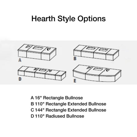 American Fyre Designs Cordova Recessed Hearth Styles