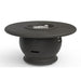 American Fyre Designs Amphora 48-Inch Concrete Round Gas Fire Pit Table in Black Lava