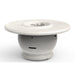 American Fyre Designs Amphora 48-Inch Concrete Round Gas Fire Pit Table in White Aspen