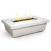 American Fyre Designs Contempo 52-Inch Concrete Rectangular Gas Fire Pit Table in White Aspen