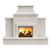 American Fyre Designs Grand Cordova 110-Inch Recessed Hearth Outdoor Gas Fireplace in White Aspen
