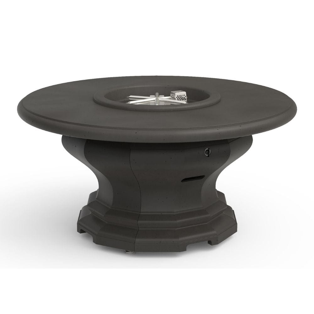 American Fyre Designs Inverted 48-Inch Concrete Round Gas Fire Pit Table in Black Lava