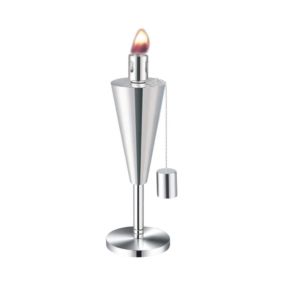 Anywhere Fireplace 10.5-Inch Tall Cone Shape Stainless Steel Outdoor Table Top Torch (90285)