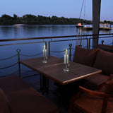 Anywhere Fireplace 10.5-Inch Tall Cylindrical Table Top Torches on Table