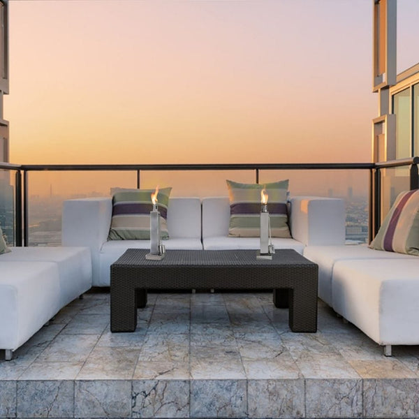 Anywhere Fireplace 12-Inch Rectangular Torches on Top of Table