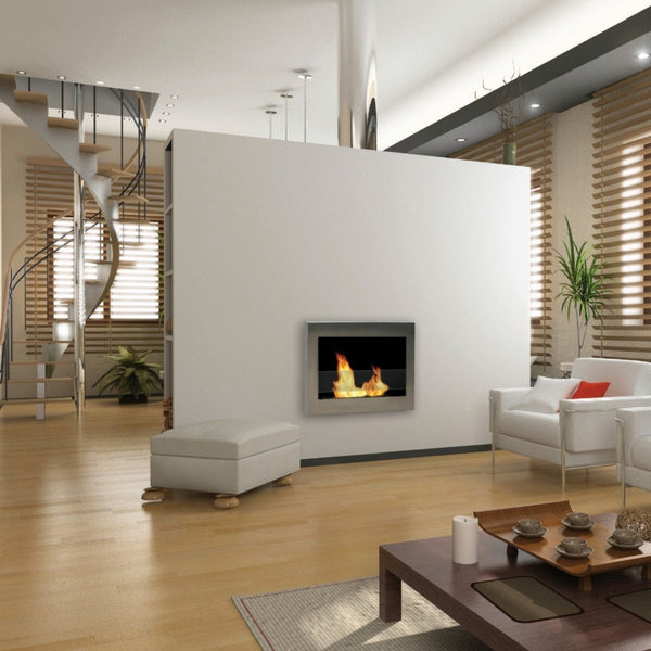 Ethanol Fireplace - Anywhere Fireplace SoHo - Wall Mounted Ethanol Fireplace - 3 Colors - close-up view