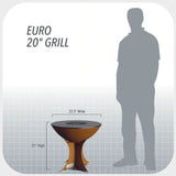 Arteflame 20-Inch Tall Euro Base Corten Steel Fire Pit with Cooktop comparison