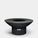 Arteflame 18-Inch Tall Low Round Base Fire Pit with Cooktop in Matte Black