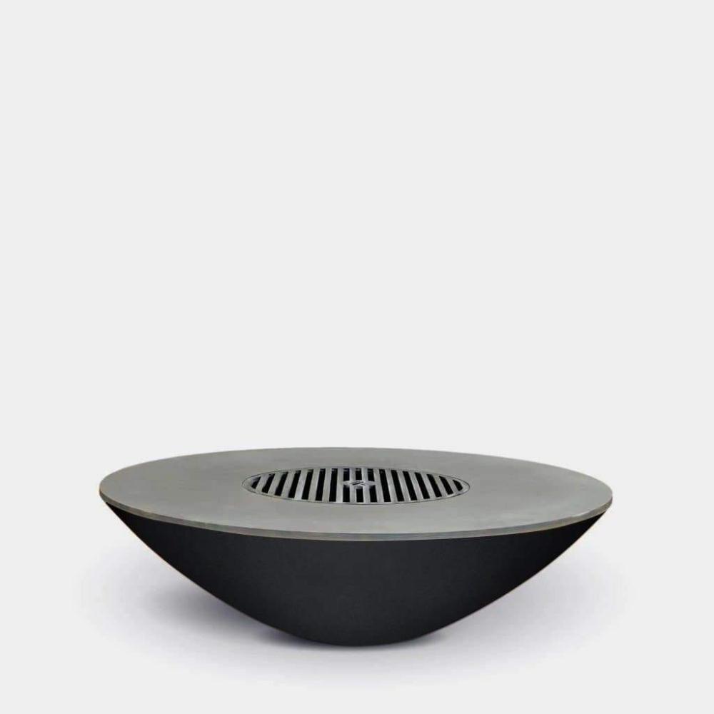 Arteflame Classic 11-inch Tall Matte Black Fire Bowl with Cooktop and Optional Grill Grate