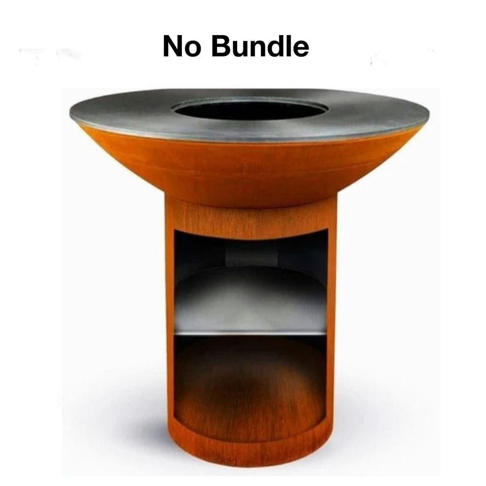 Arteflame Classic 38-Inch Tall Corten Steel Fire Pit with Storage - No Bundle