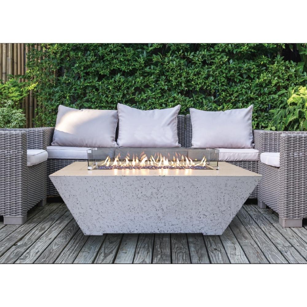 Athena Olympus Rectangular LP Fire Table with Access Door in Outdoor Patio