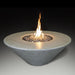 Athena Olympus Round Concrete Gas Fire Pit Table in Bone