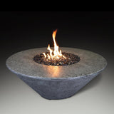 Athena Olympus Round Concrete Gas Fire Pit Table in Gray