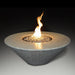 Athena Olympus Round Concrete Gas Fire Pit Table in White