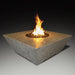 Athena Olympus Square Concrete Gas Fire Pit Table in White