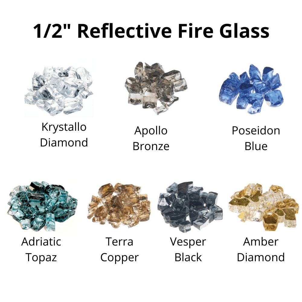 Athena Reflective Fire Glass