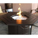 AZ Patio Heaters Hammered Bronze 45" Hexagon Gas Fire Pit Table with fire lit