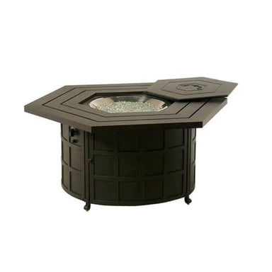 AZ Patio Heaters Hammered Bronze 45" Hexagon Gas Fire Pit Table (F-HEX-FPT)