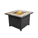 AZ Patio Heaters Marble Tile 40" Square Gas Fire Pit Table (GFT-51030A) with open Fire