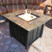 AZ Patio Heaters Tile Top 30" Square Gas Fire Pit Table in outdoor setting