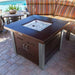 AZ Patio Heaters Two-Tone 38" Square Gas Fire Pit Table (GS-F-PCSS) in Patio Setting