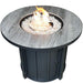 AZ Patio Heaters Wood Tile 30-Inch Round LP Fire Pit Table AFP-FWT
