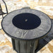 AZ Patio Heaters Wood Tile 30-Inch Round LP Fire Pit Table outdoors