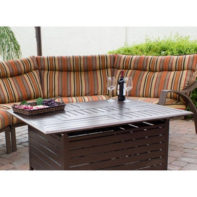 AZ Patio Heaters Extruded Aluminum 40" Square Propane Fire Pit Table as an additional conventional table