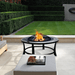 AZ Patio Heaters Slate Tile 40-Inch Round Fire Pit in outdoor seating area