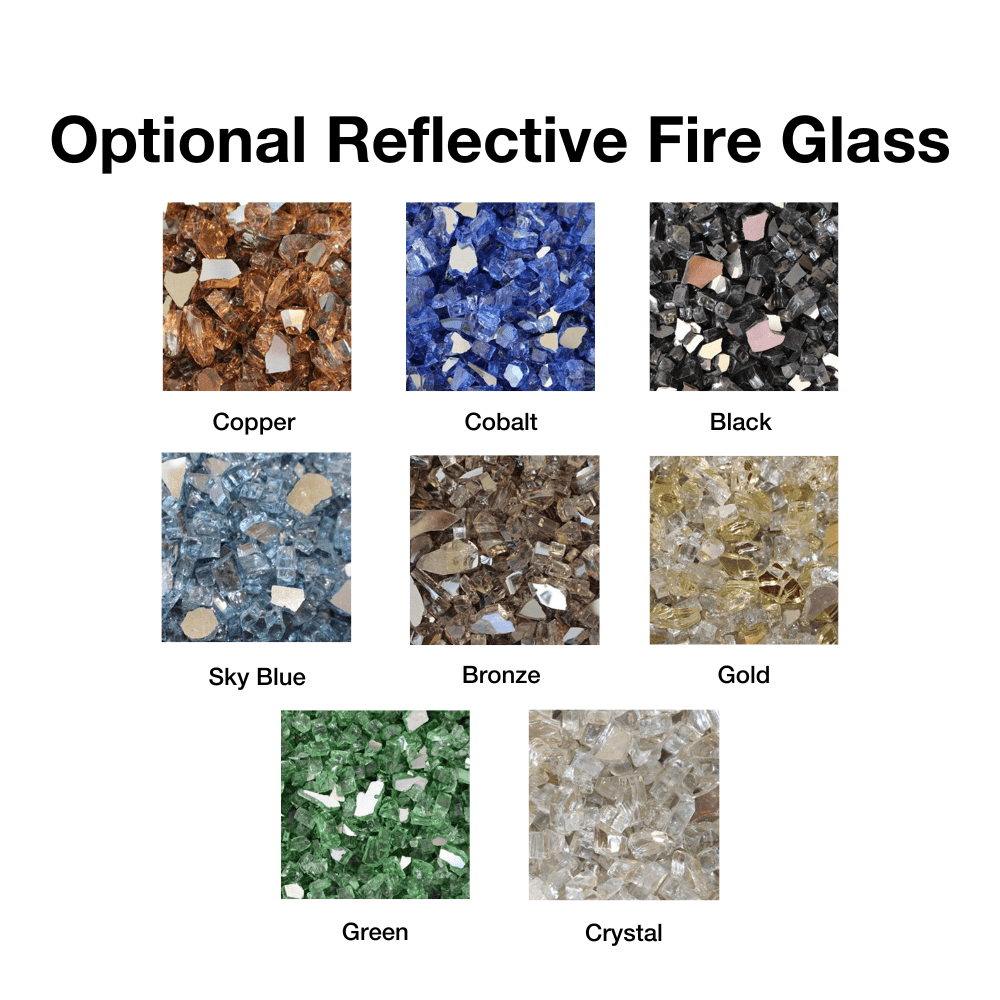 Optional Reflective Fire Glass for AZ Patio Heaters Gas Fire Pits