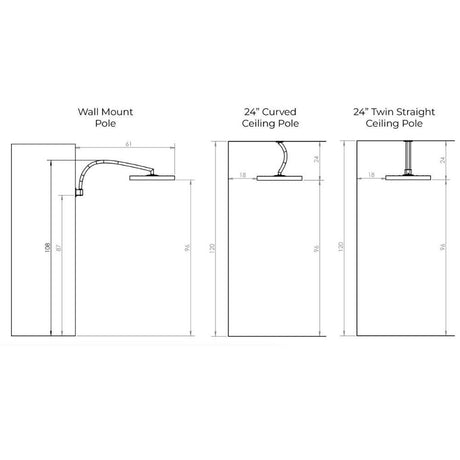 Bromic Eclipse Smart-Heat Infrared Heater installation options