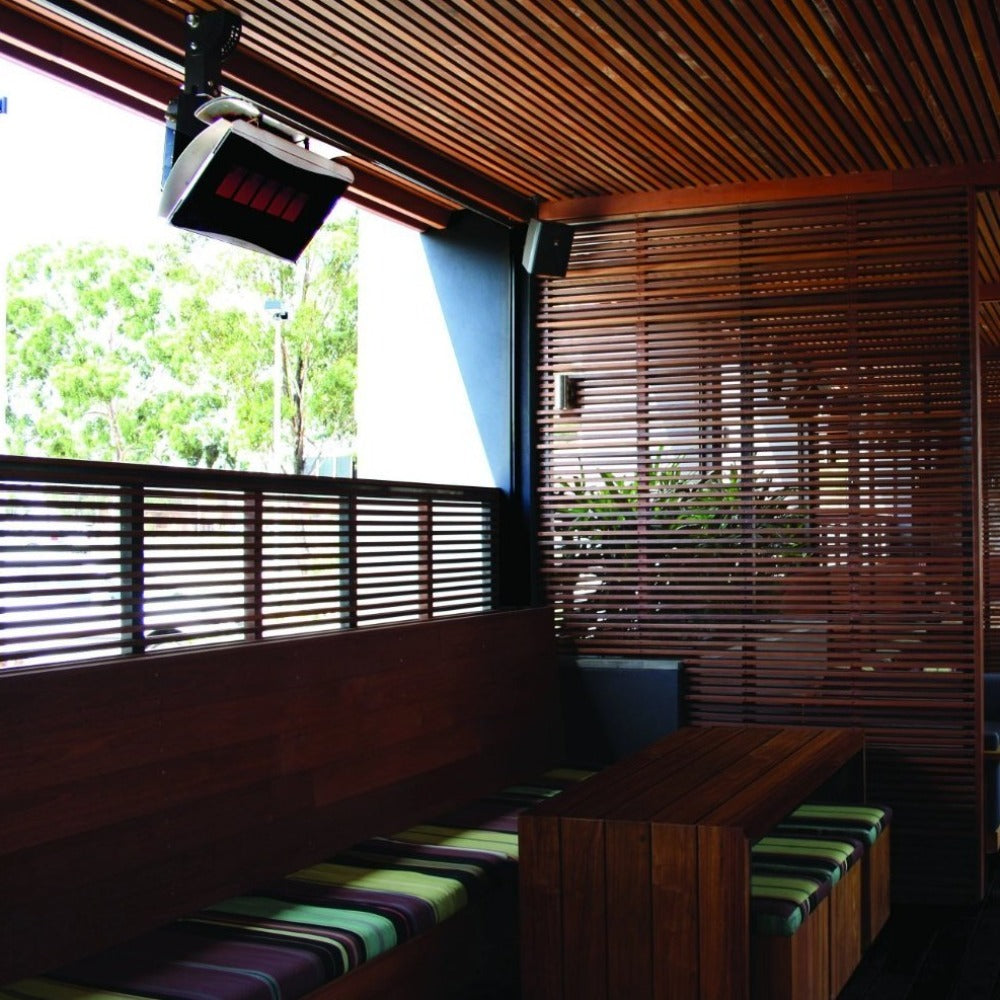 Bromic Platinum Smart-Heat Gas Heaters in Restaurant