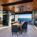 Bromic Platinum Smart-Heat Electric Heater recessed on the ceiling overlooking the sea