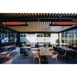 Bromic Tungsten Smart-Heat Black Ceiling Mounted Electric Heaters in Outdoor Area