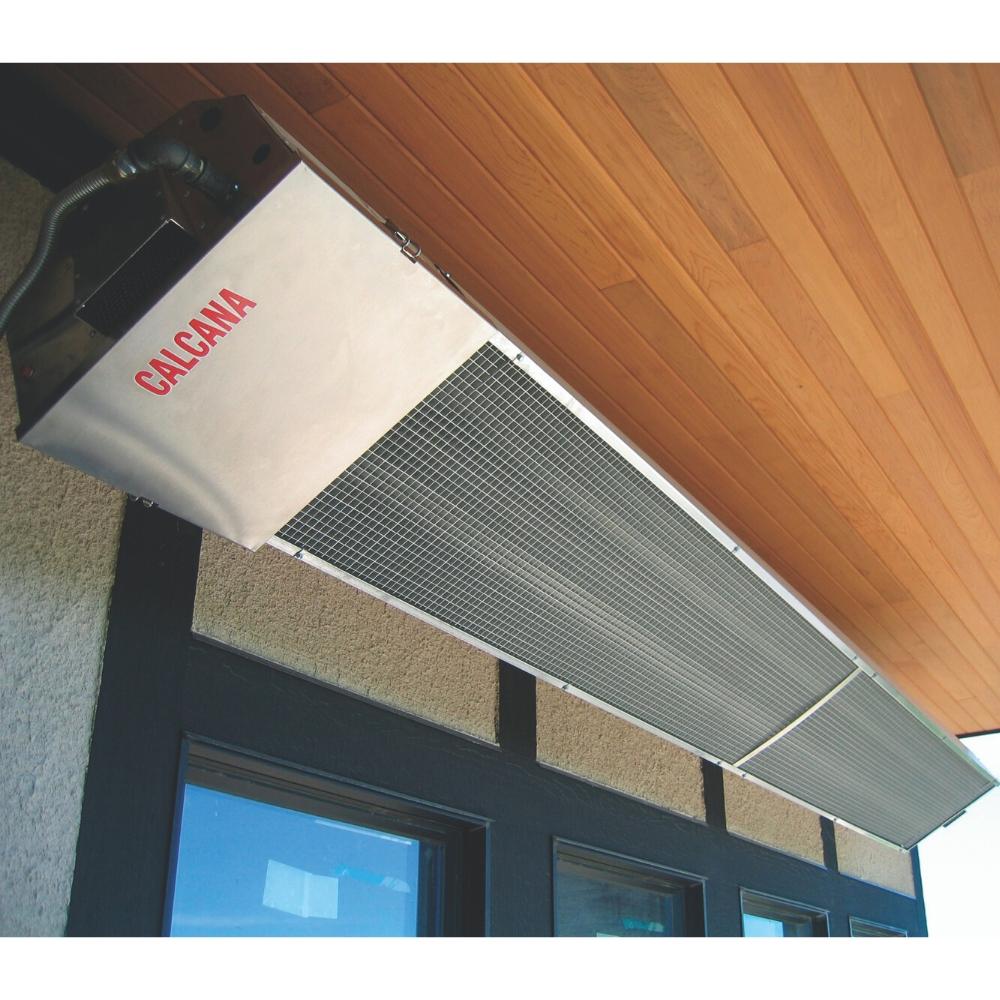 Calcana High Output 10' Stainless Steel Gas Patio Heater Angled Wall/Ceiling Mounted