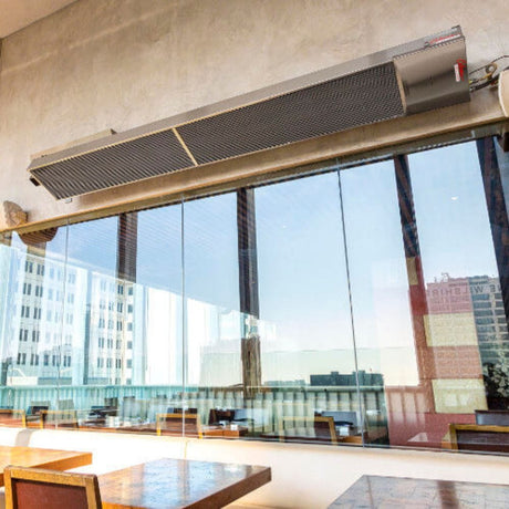 Calcana High Output Stainless Steel Gas Patio Heater in cafe