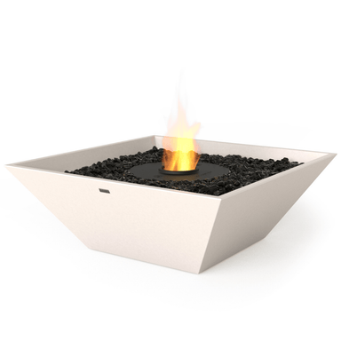 EcoSmart Bone Fire Nova 850 33" Square Concrete Ethanol Fire Bowl with Black Burner