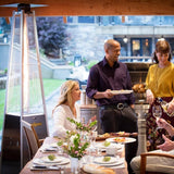 Crown Verity Quartz Tube Patio Heater with Group of People