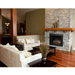 Dimplex 33-Inch Deluxe Built-in Electric Firebox recessed on a brick wall