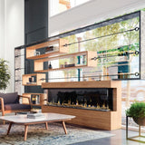 Dimplex Ignite XL Bold 3-Sided Electric Fireplace 3-Sided Installation In a Living Area