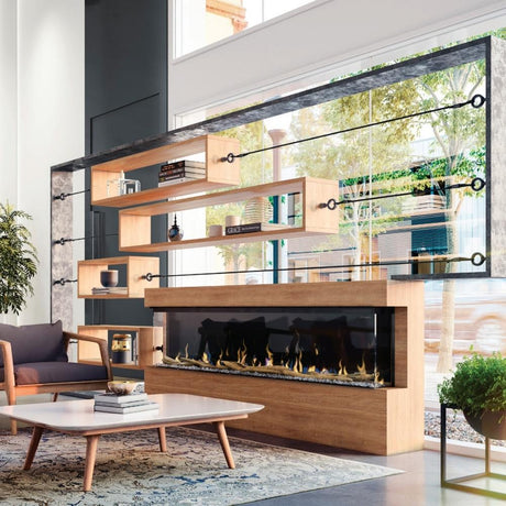 Dimplex Ignite XL Bold 3-Sided Electric Fireplace 3-Sided Installation In a Living Area