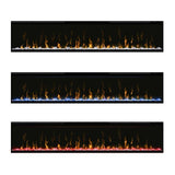 Dimplex XLF74 IgniteXL 74-Inch Built-in Electric Fireplace Mounted with fire glass